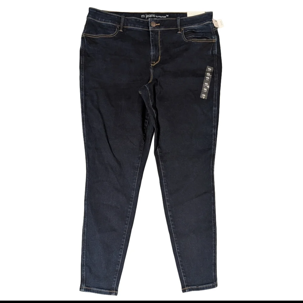 NWT M Jeans by Maurices Vintage Dark Wash Mid Rise Jegging, Size XXL Long - Picture 3 of 10